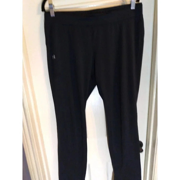 Under Armor Pants Black Sz L Waist 34 Inseam 32 Rise 10 Back Pocket Zipp… - Picture 1 of 8
